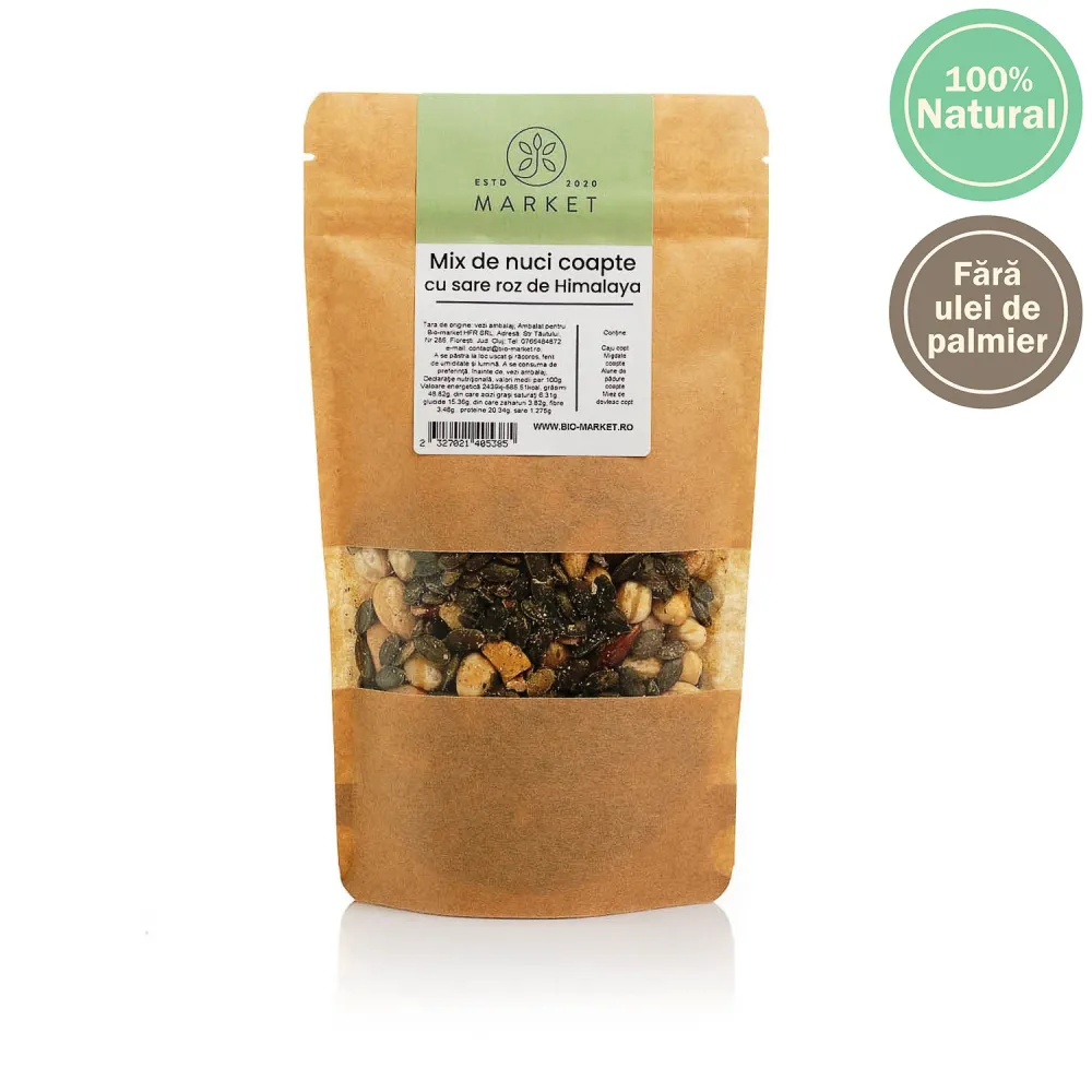 Mix de nuci coapte cu sare roz 1kg