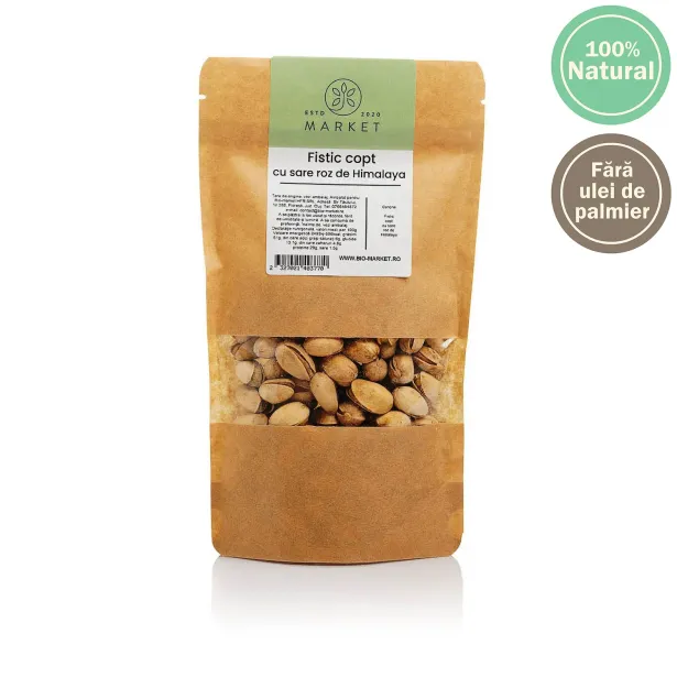 Fistic copt cu sare roz 800g