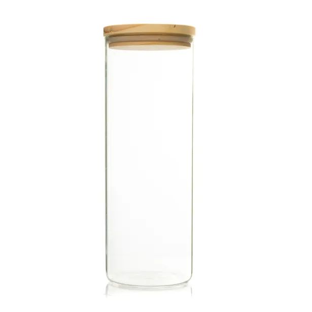 Recipient de sticla cu capac de lemn 1800ml