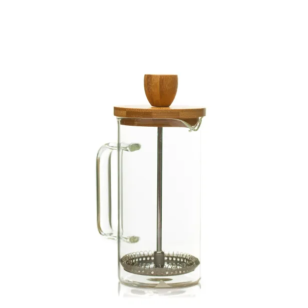 Filtru de cafea/ceai de sticla cu capac de lemn 350ml
