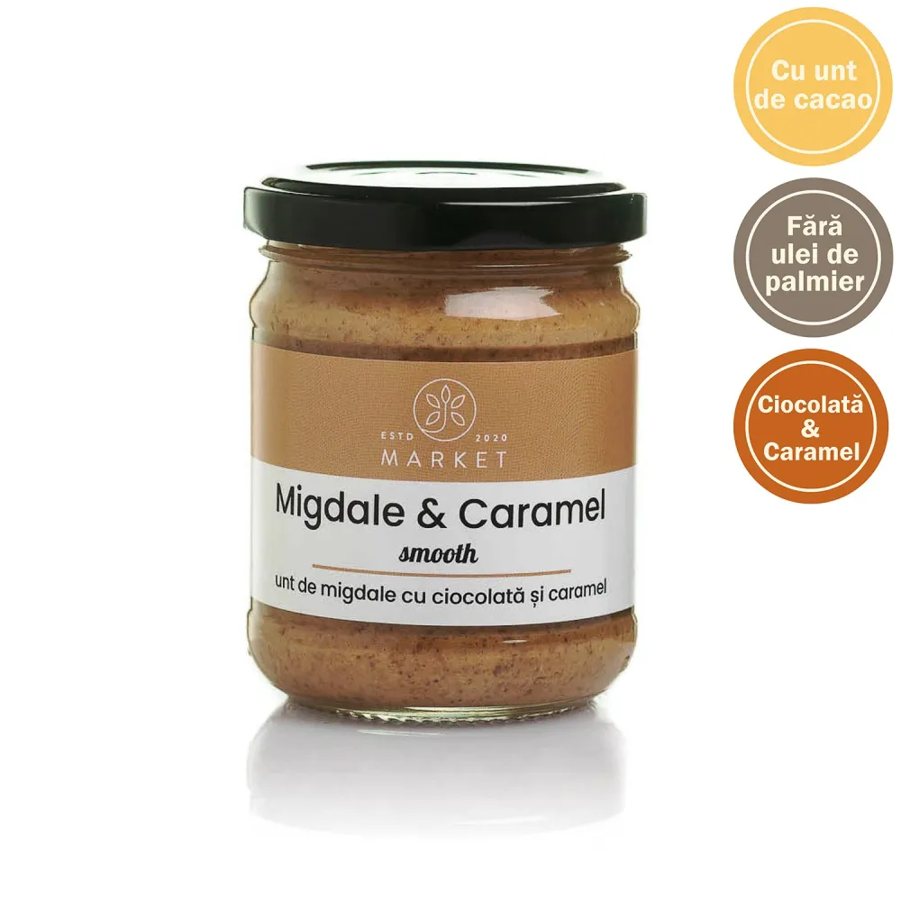 Unt de migdale cu ciocolata si caramel 170g