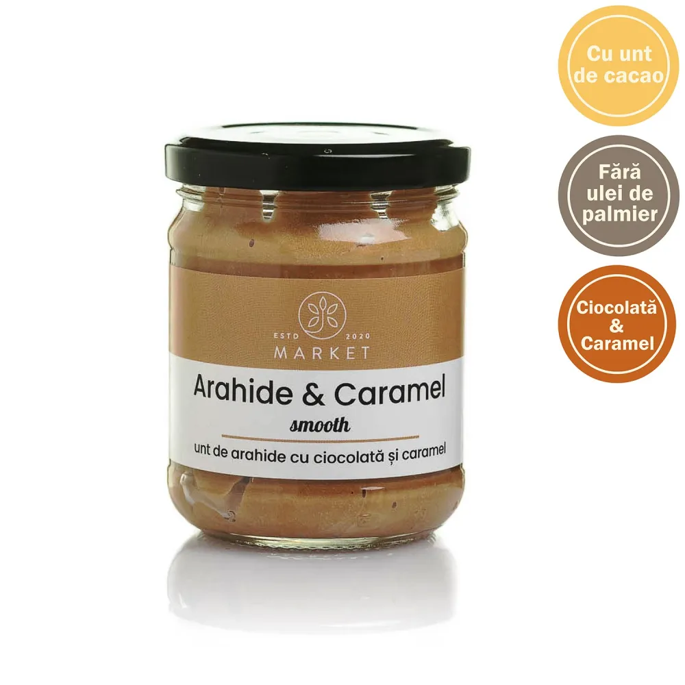Unt de arahide cu ciocolata si caramel 170g