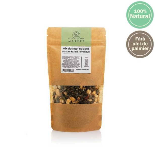 Mix de nuci coapte cu sare roz 500g