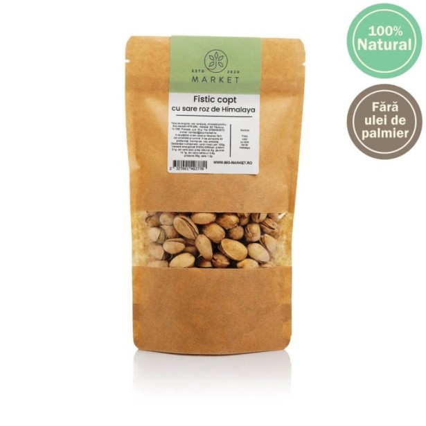 Fistic copt cu sare roz 800g