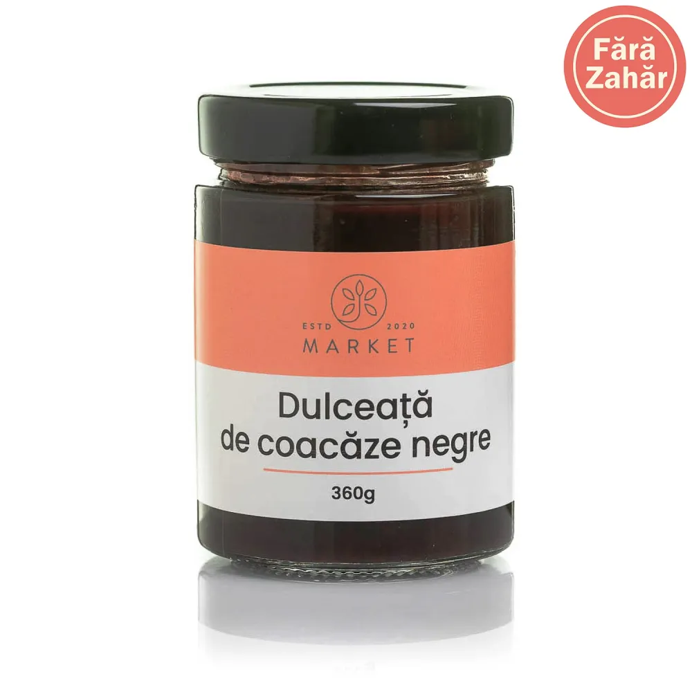 Dulceata de coacaze negre fara zahar 360g