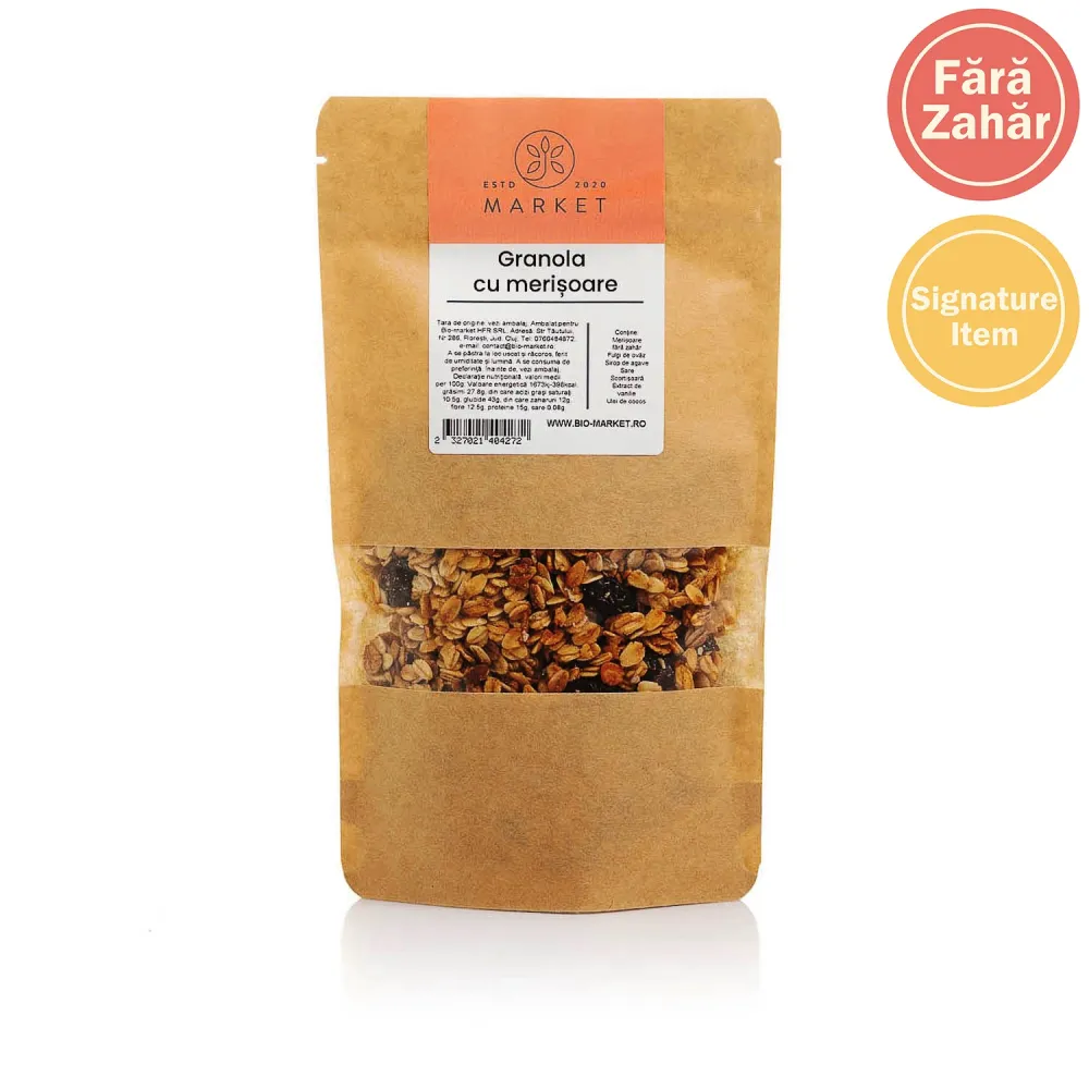 Granola cu merisoare fara zahar 400g