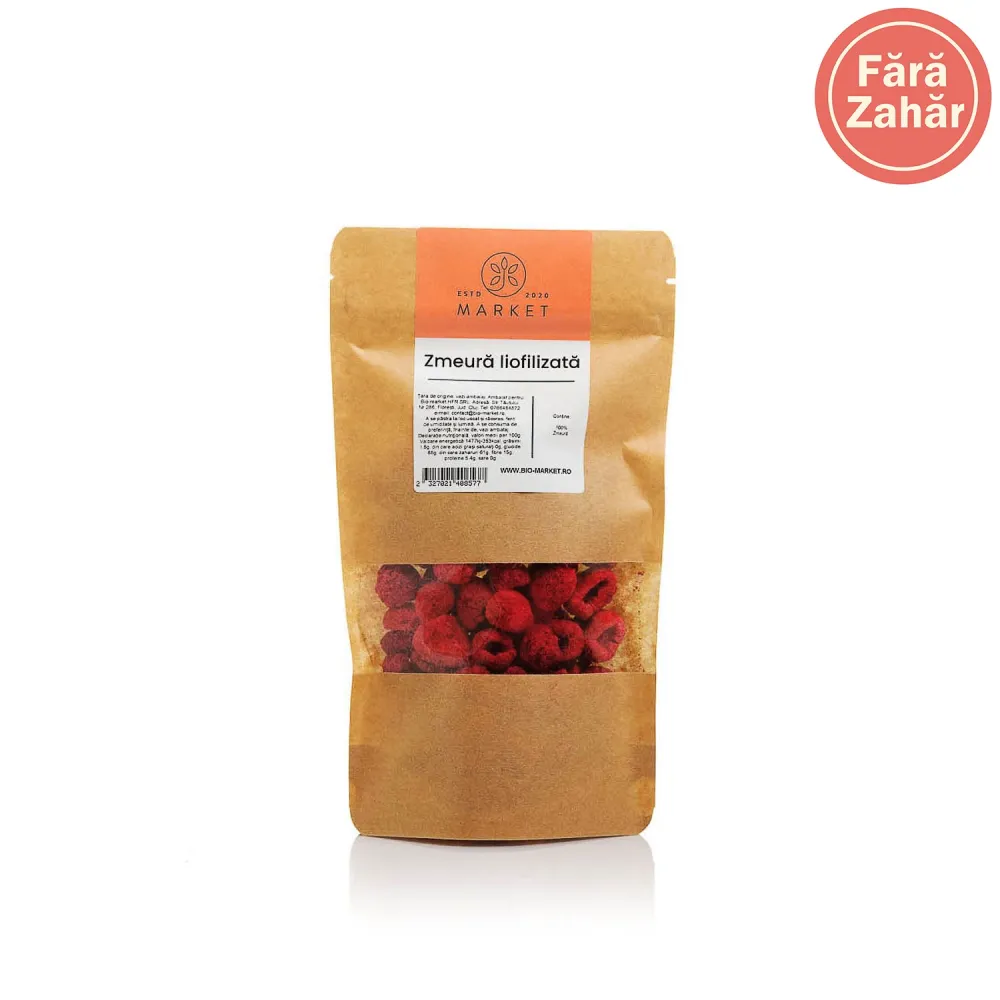 Zmeura liofilizata fara zahar 50g