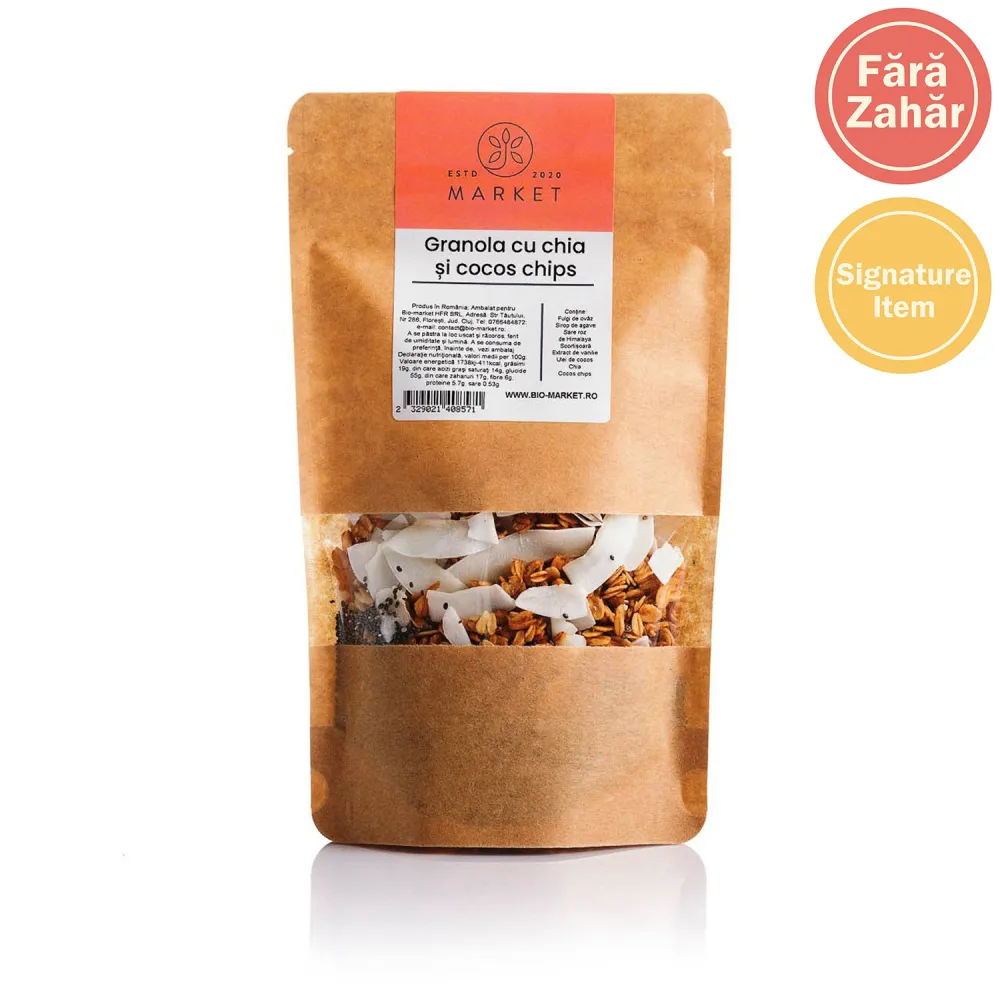 Granola cu chia si cocos chips 400g