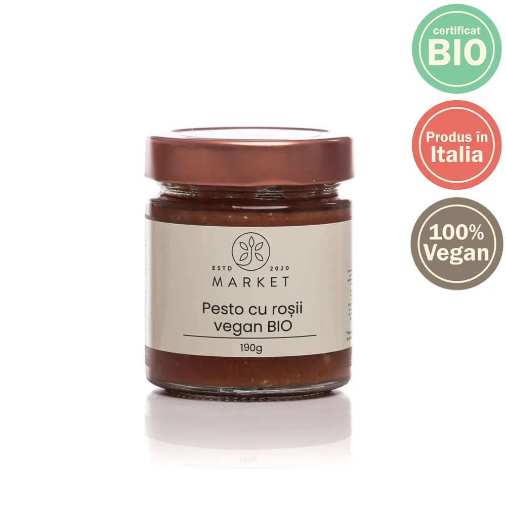 Pesto vegan cu rosii bio 190g
