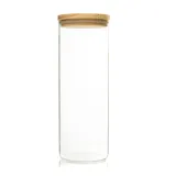 Recipient de sticla cu capac de lemn 1800ml