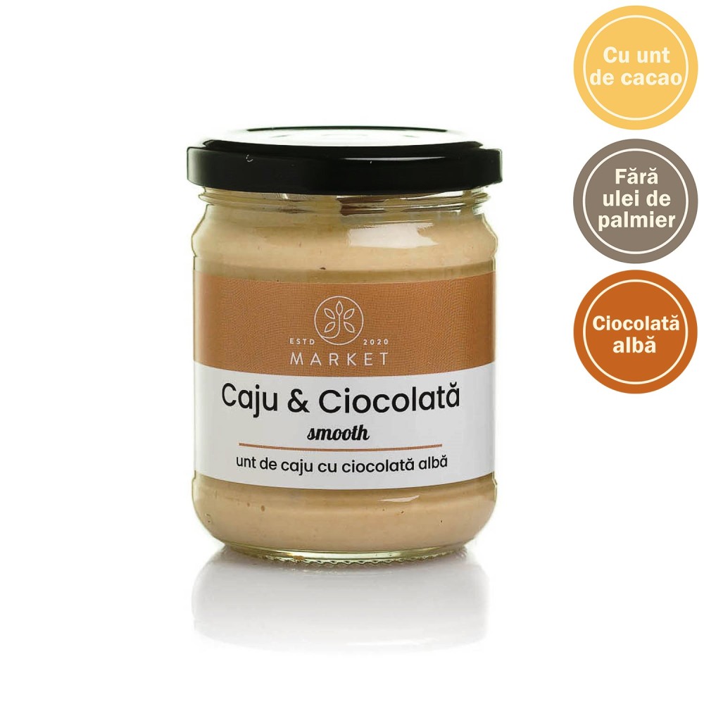 Unt de caju cu ciocolata alba 170g