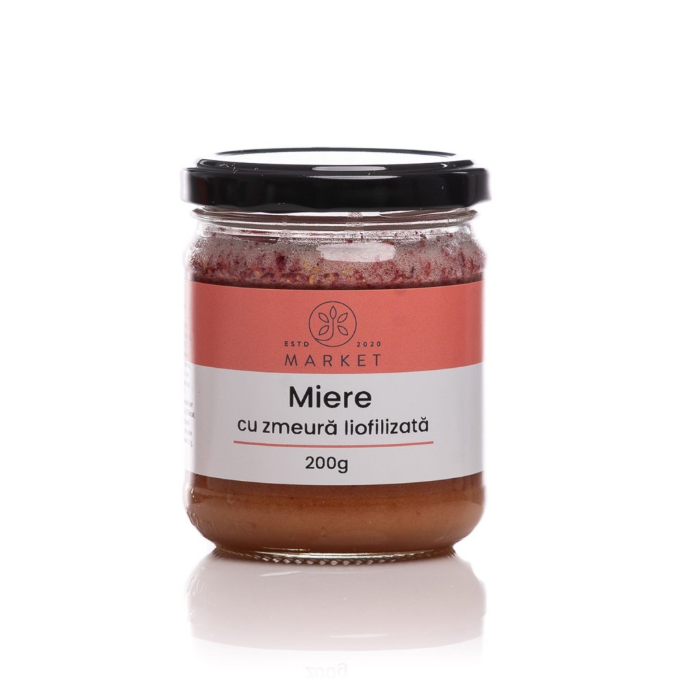 Miere cu zmeura liofilizata 200g
