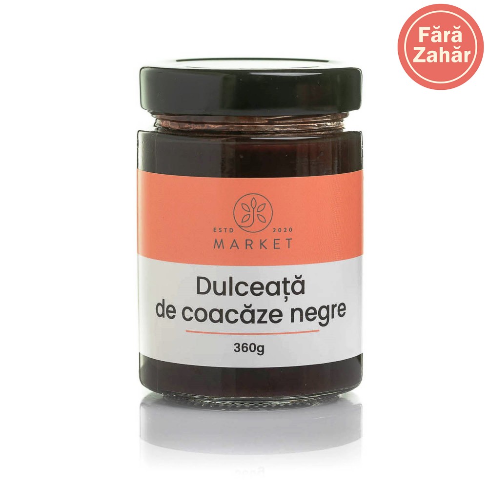 Dulceata de coacaze negre fara zahar 360g