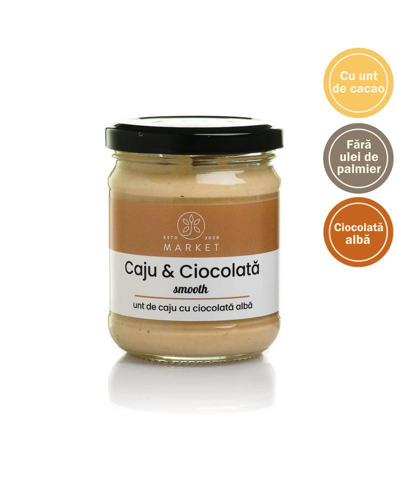 Unt de caju cu ciocolata alba 170g