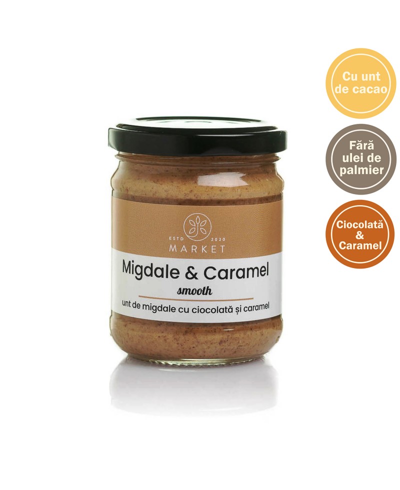 Unt de migdale cu ciocolata si caramel 170g