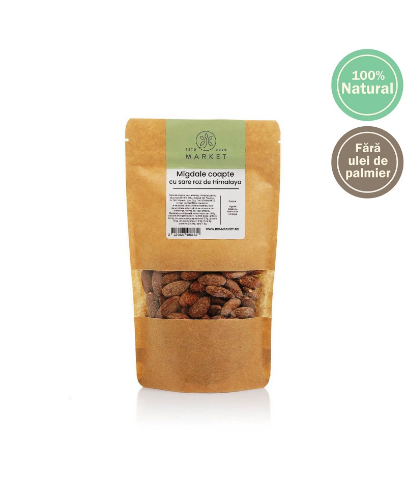 Migdale coapte cu sare roz 500g