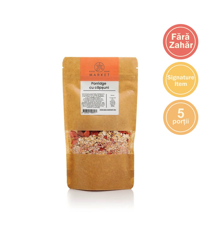 Porridge cu capsuni liofilizati 250g